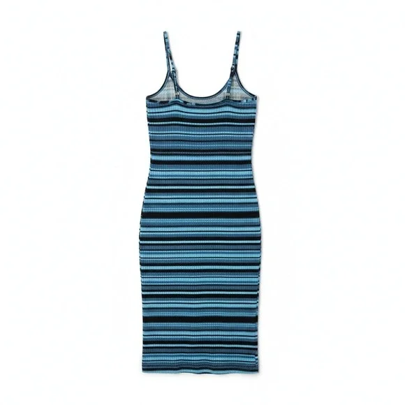 No Boundaries Womens Dress Size XL‎ (16-18) Teal Striped Button-Front Casual - Picture 9 of 10